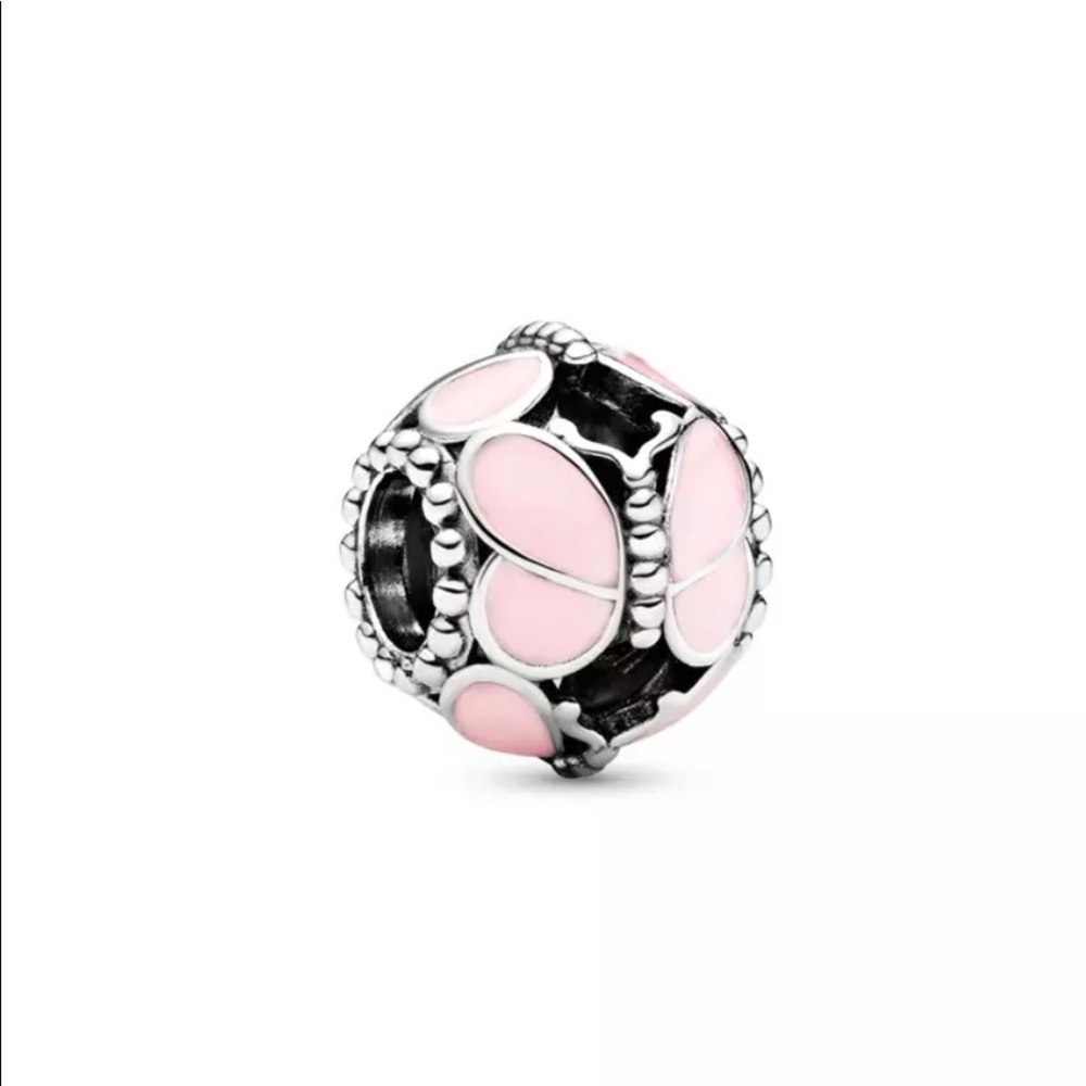 925 Silver Enameled Butterfly European Bracelet Charm